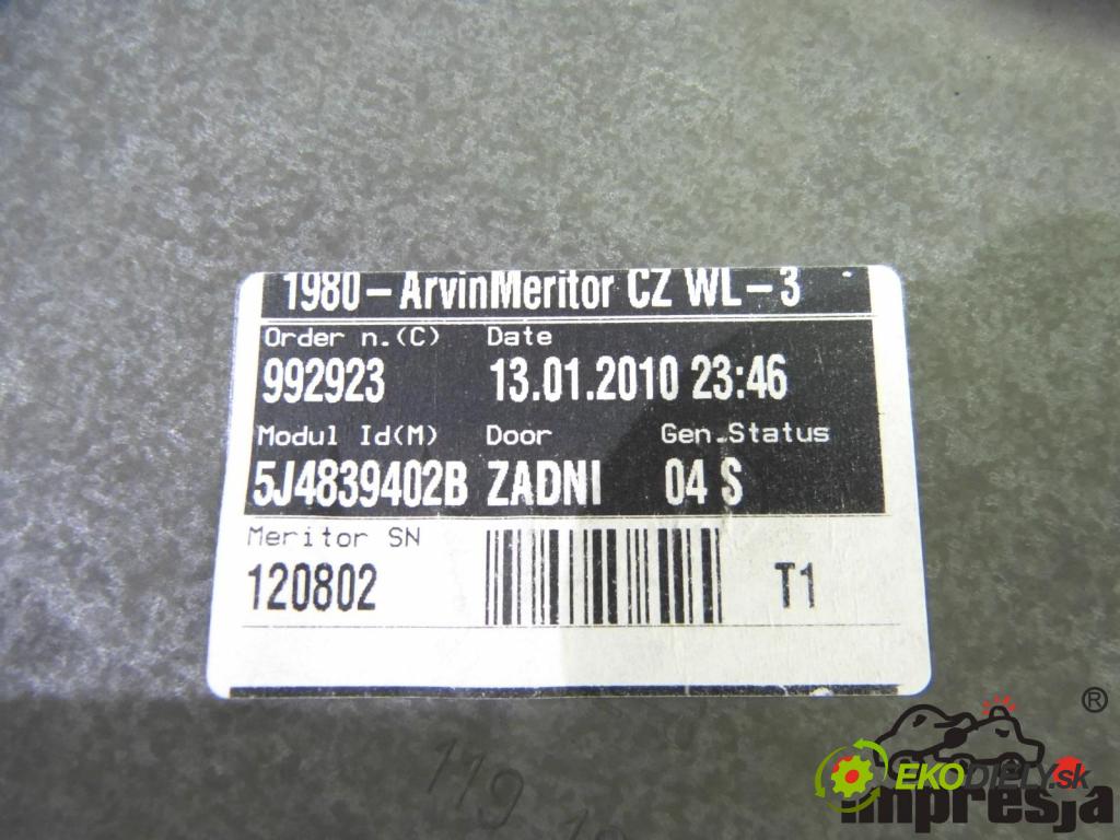 Skoda Fabia II 2007-2014 1.9 TDI 105 HP 77 kW 1900 cm3 Mechanizmus zad pravy