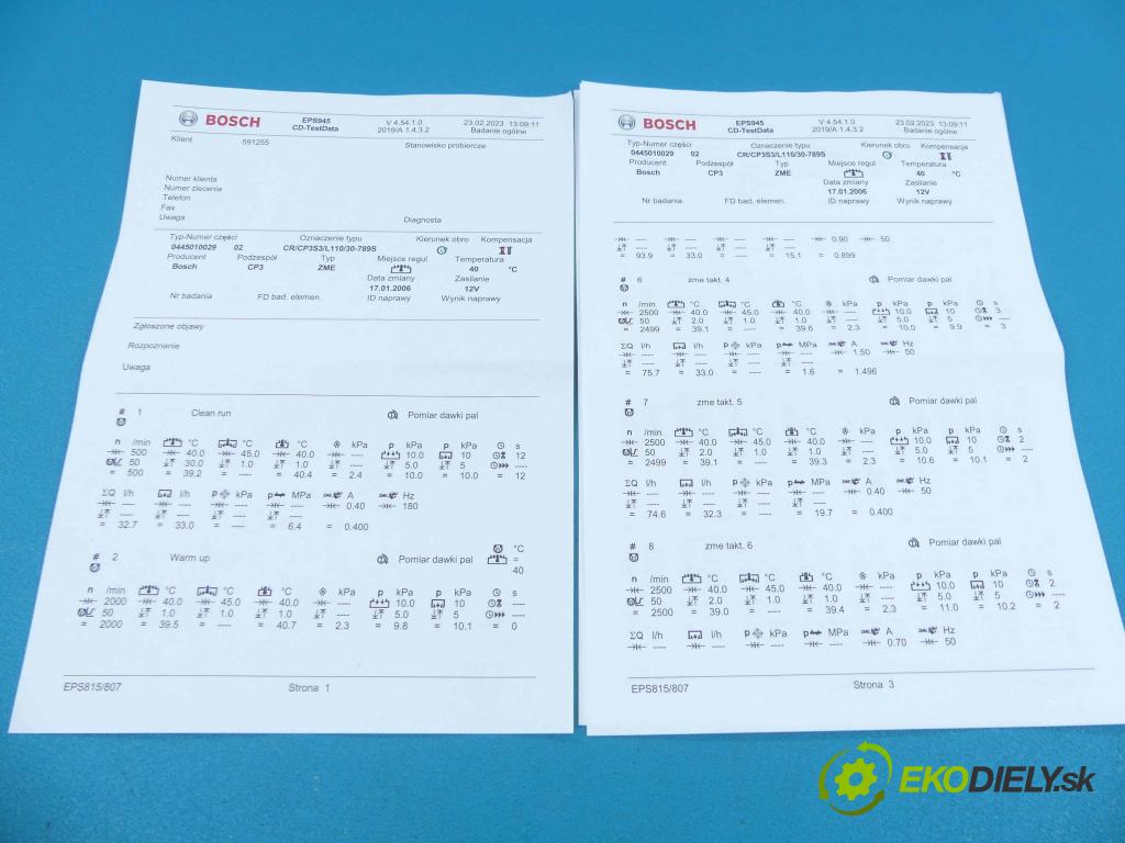 Mercedes S W220 1998-2005 4.0 CDI 250 HP  184 kW 4000 cm3 4- čerpadlo vstrekovacia 0445010029 (Vstrekovacie čerpadlá)