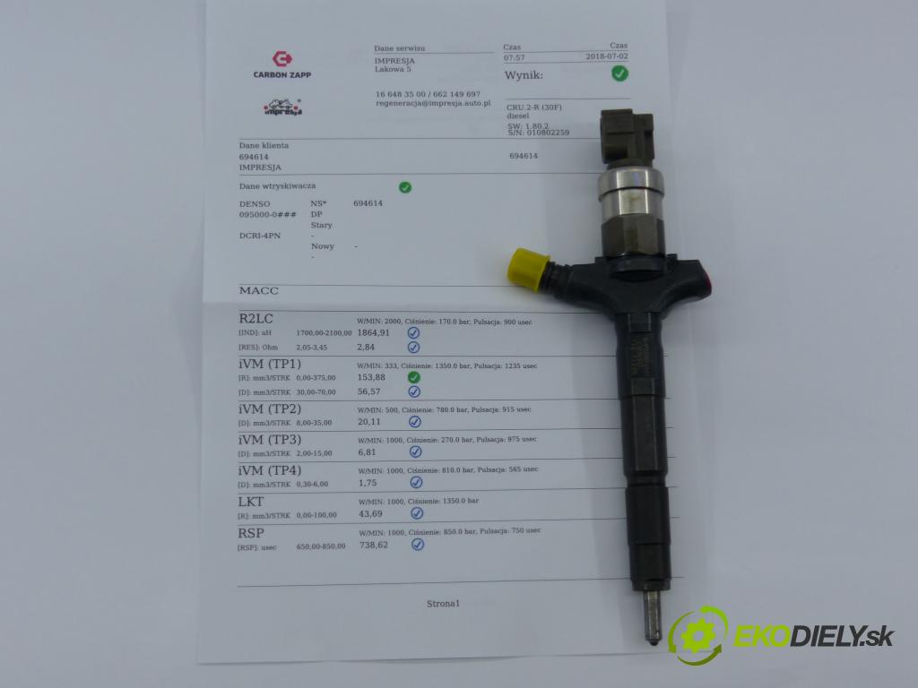 Opel Signum 3.0 CDTI V6 177 HP  130 kW 3000 cm3  vstrekovač  (Vstrekovače)