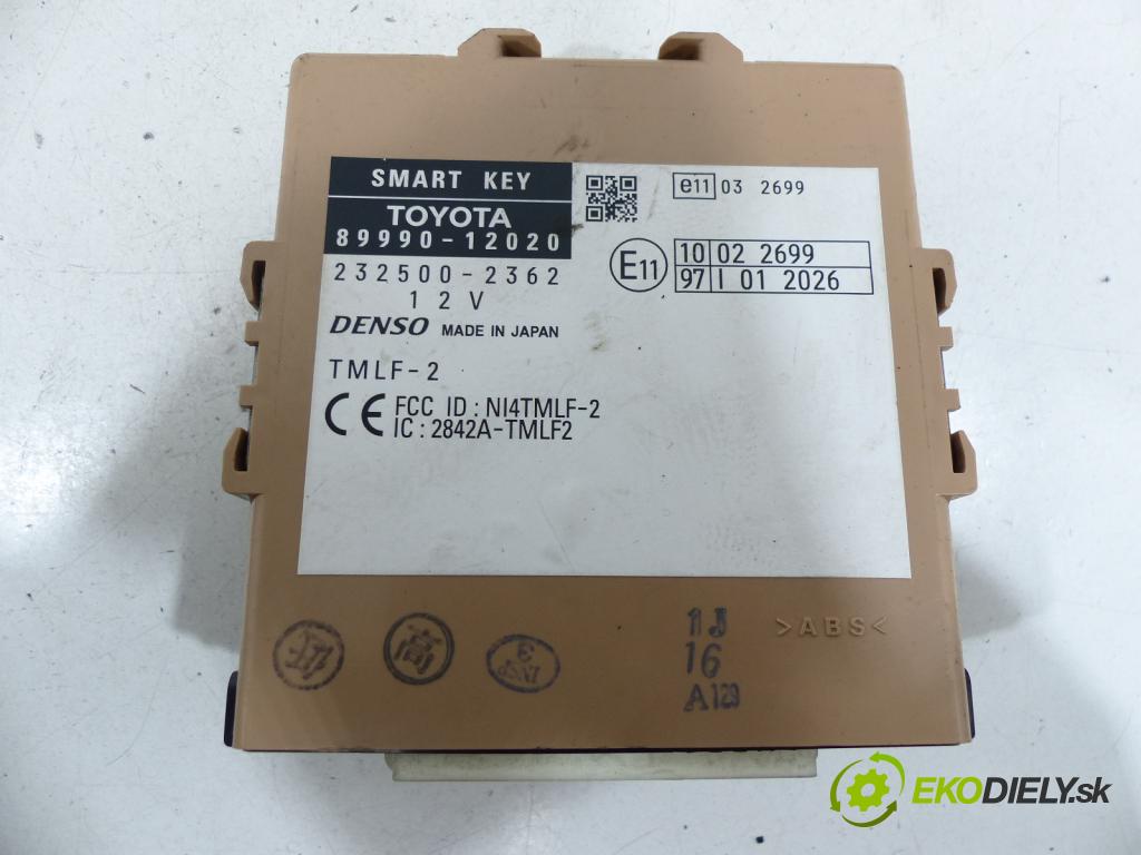 Toyota Corolla E15 2007-2014 1.6 VVTI 16V 124hp 91 kW 1600 cm3 Jednotka riadiaca