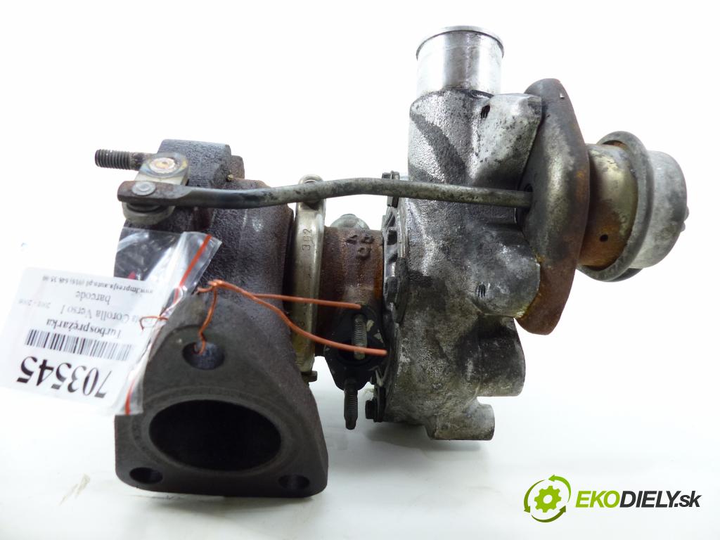 Toyota Corolla Verso I 2001-2004 2.0 D4D 90 hp  66 kW 2000 cm3  turbo  (Turbodúchadla (kompletní))