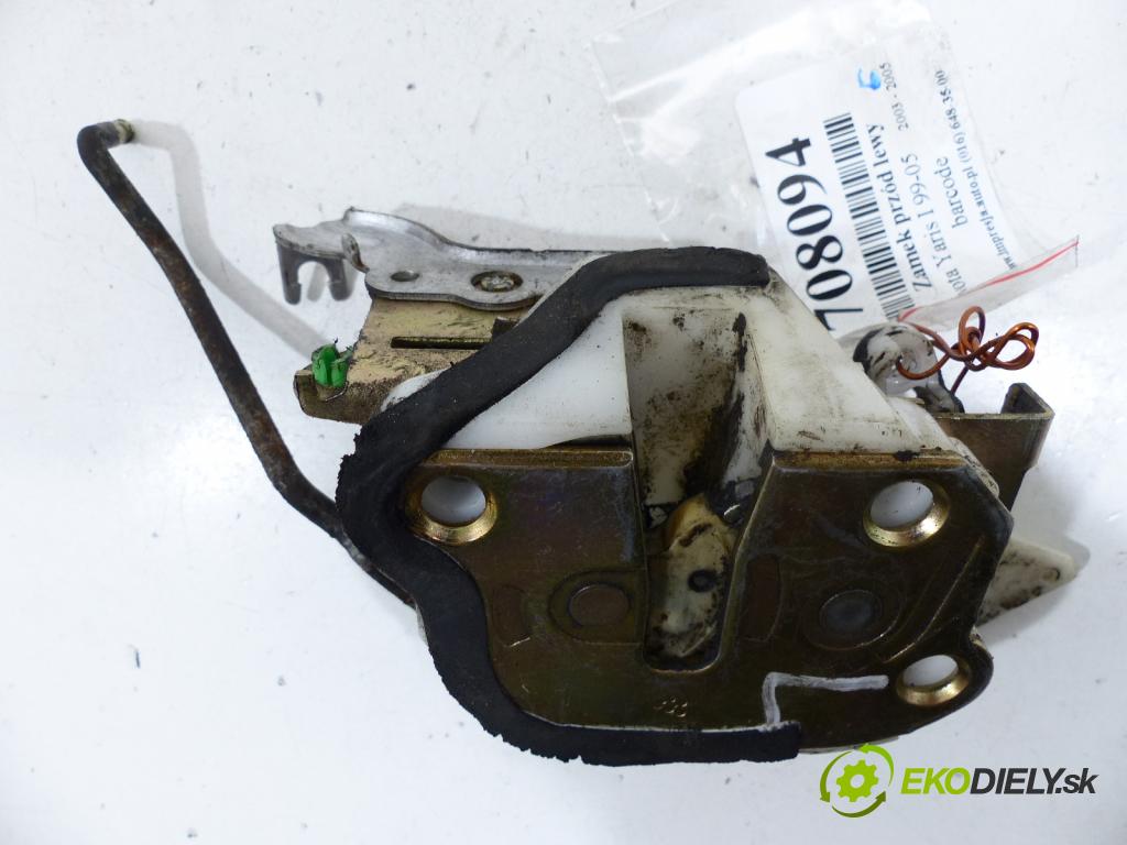 Toyota Yaris I 1999-2005 1.3 16V   1300 cm3  zámok přední část levý 