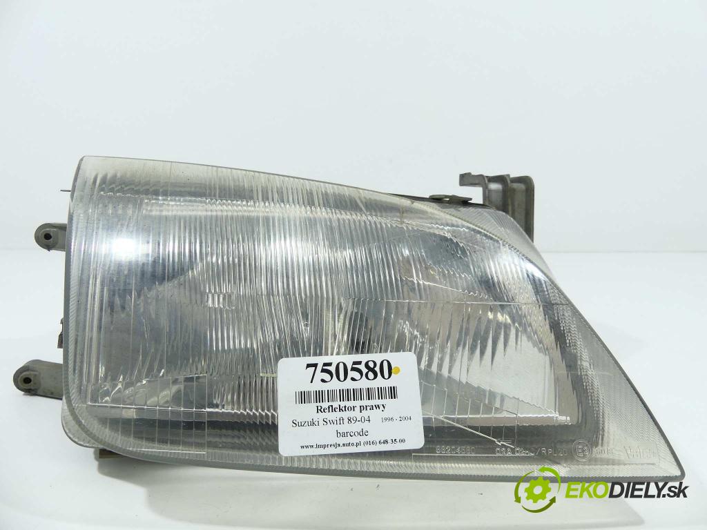 Suzuki Swift 1989-2004 1.3 8V 68 HP  50 kW 1300 cm3  Svetlomet pravy  (Pravé)