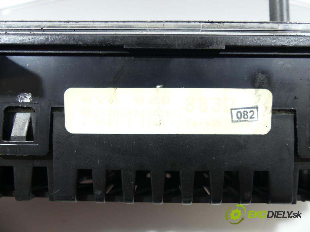 Skoda Fabia I 1999-2007 1.9 TDI 101 hp  74 kW 1900 cm3  prístrojovka  (Přístrojové desky, displeje)