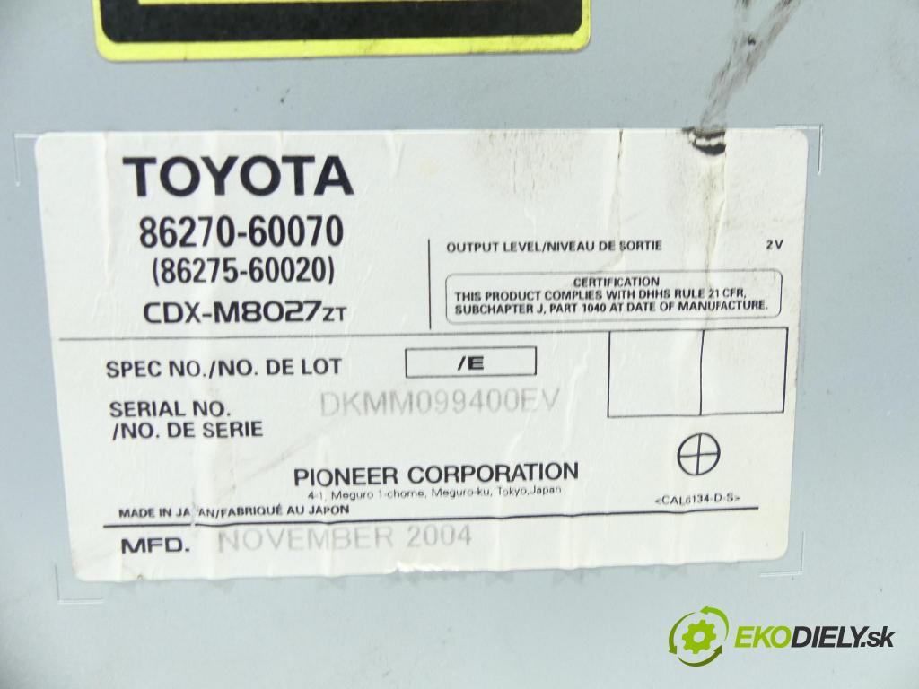 Toyota Land Cruiser 120 2002-2010 3.0 D4D 163 HP  120 kW 3000 cm3  Menič CD  (CD meniče)
