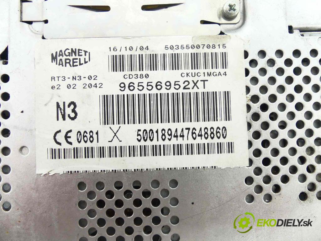 Peugeot 307 1.6 HDI 109 hp  80 kW 1600 cm3  RADIO  (Audio zařízení)