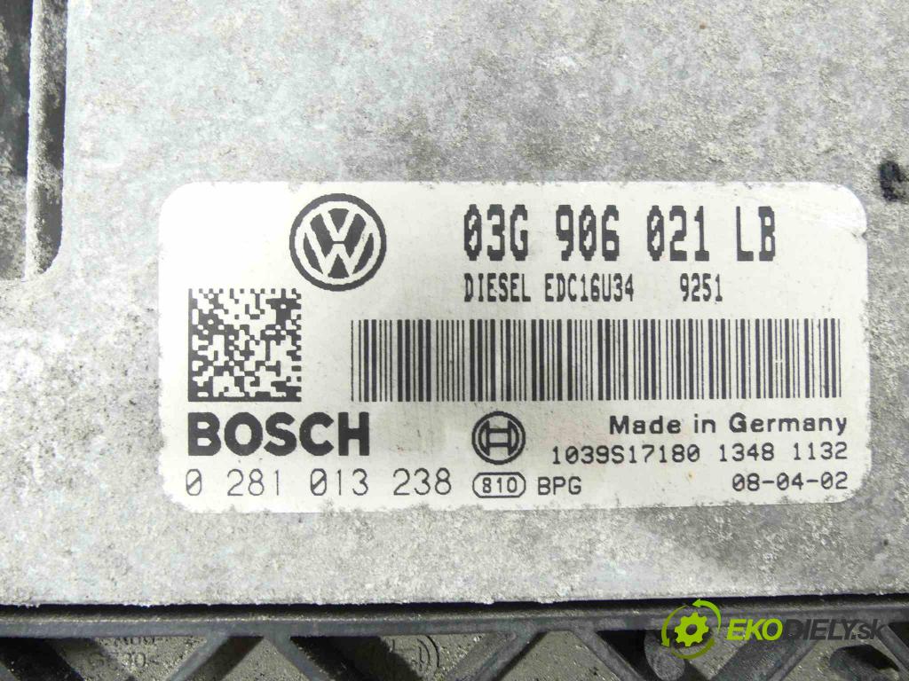 Skoda Octavia II 2004-2013 1.9 TDI 105 HP  77 kW 1900 cm3  Jednotka riadiaca
