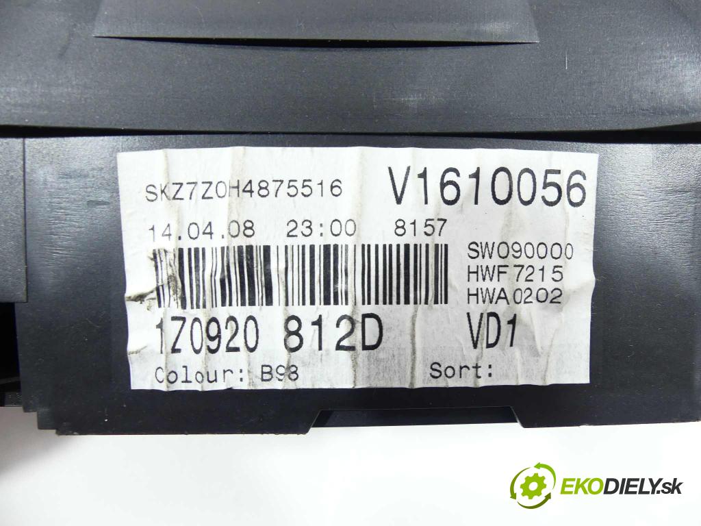 Skoda Octavia II 2004-2013 1.9 TDI 105 HP  77 kW 1900 cm3  Jednotka riadiaca