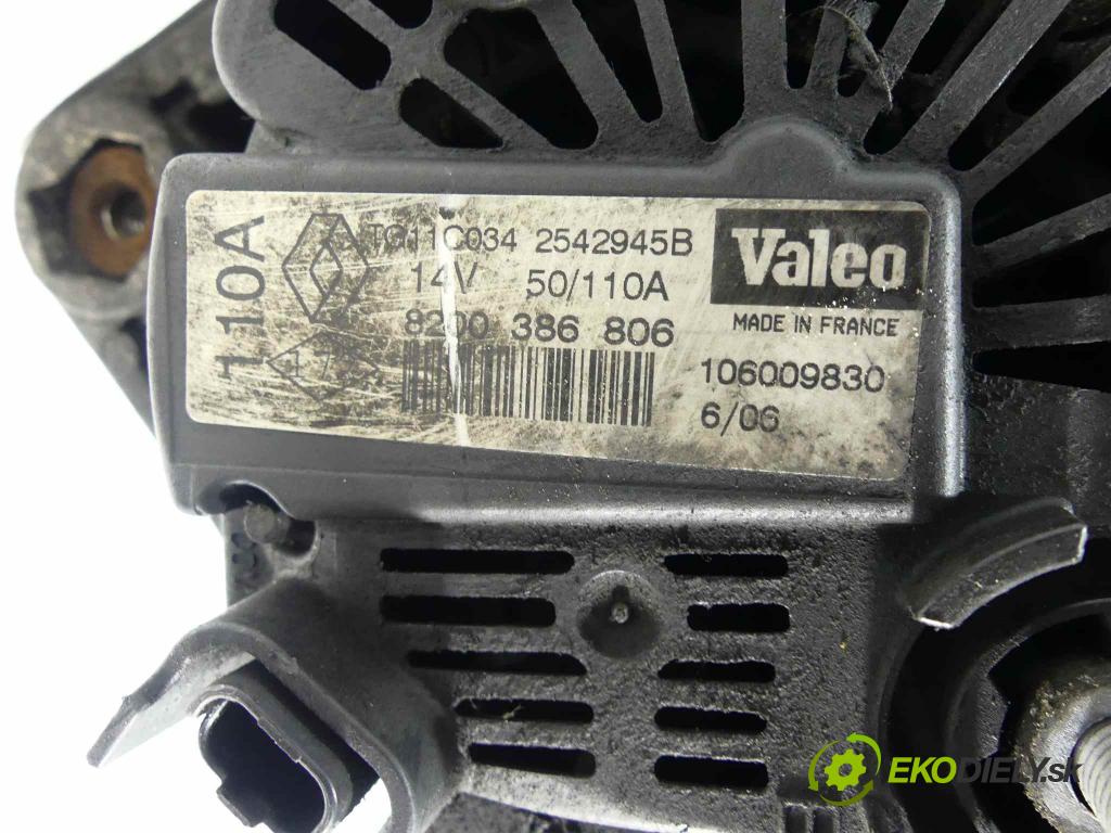 Nissan Note I 2006-2012 1.5 DCI 86 HP  63 kW 1500 cm3  Alternátor  (Alternátory)