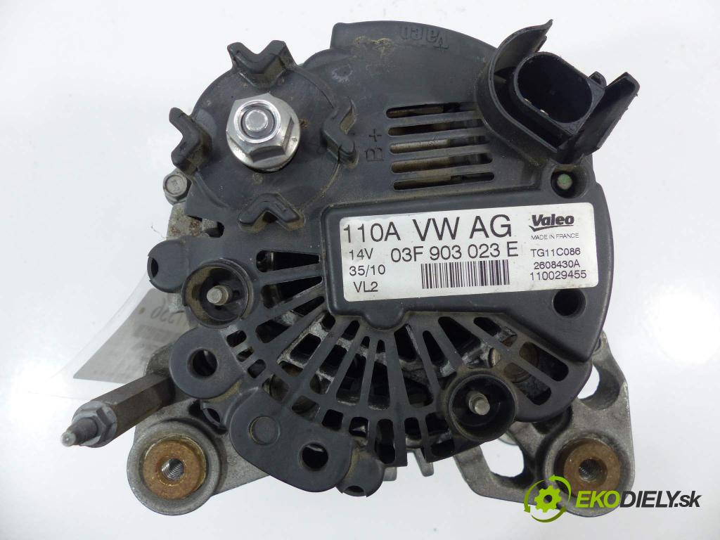 Skoda Roomster 1.2 TSI 105 HP  77 kW 1200 cm3  Alternátor  (Alternátory)