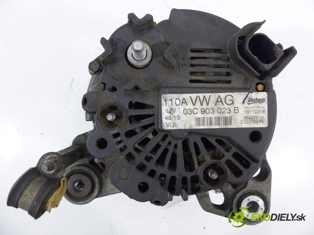 Vw Golf V 2003-2009 1.4 16V FSI 90 HP  66 kW 1400 cm3  Alternátor  (Alternátory)