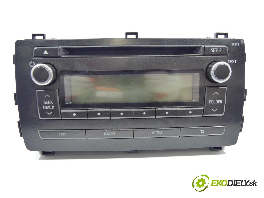 Toyota Auris II 2012-2018 1.4 D4D 90 HP  66 kW 1400 cm3  RADIO  (Audio zariadenia)