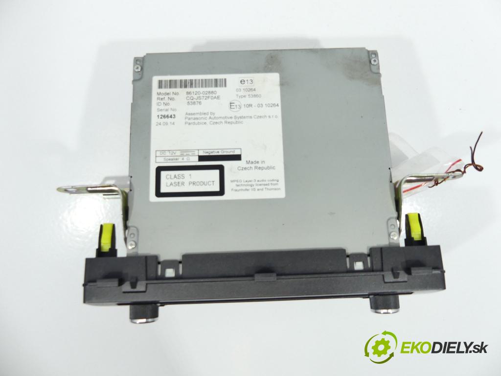 Toyota Auris II 2012-2018 1.4 D4D 90 HP  66 kW 1400 cm3  RADIO  (Audio zariadenia)