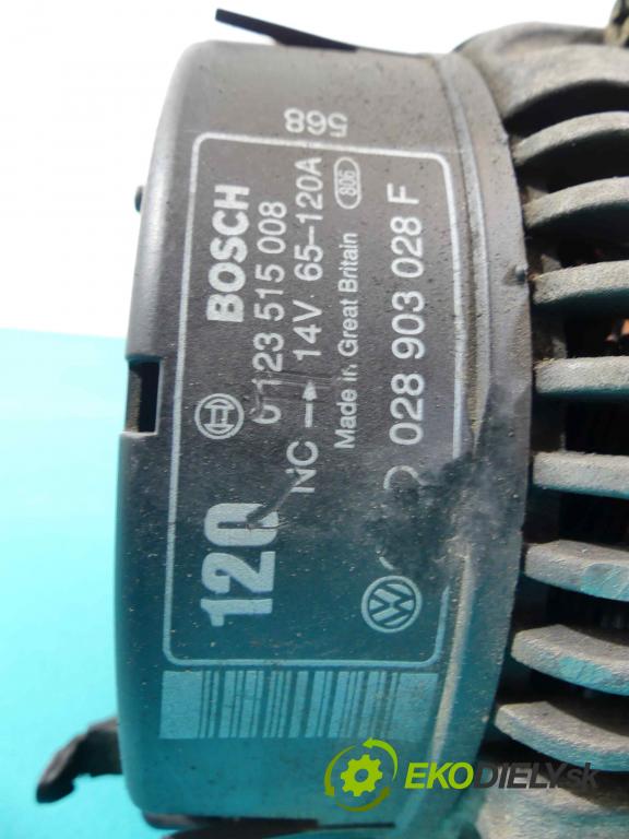 Audi A4 B5 1994-2001 1.9 TDI 90 HP  66 kW 1900 cm3  Alternátor 0123515008 (Alternátory)