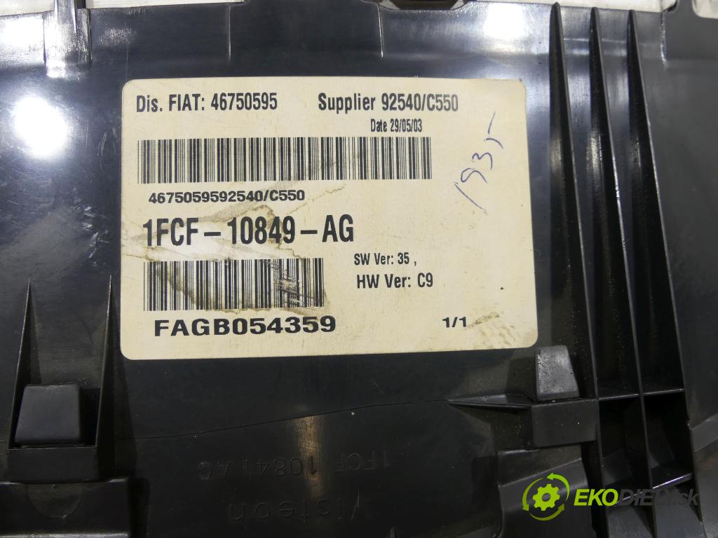 Fiat Stilo 1.8 16V 133 HP  98 kW 1800 cm3  Prístrojovka 1FCF10849AG (Prístrojové dosky, displeje)