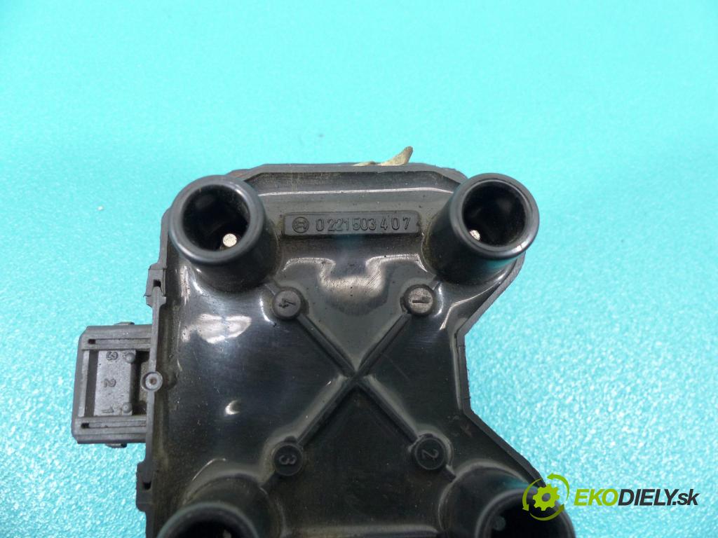 Fiat Palio II 2002-2006 1.2 16V 80 HP manual 59 kW 1200 cm3  Cievka zapaľovacia 0221503407 (Zapaľovacie cievky, moduly)