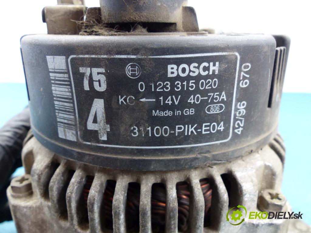 Rover 400 1.6 16V 113 HP automatic 83 kW 1590 cm3  Alternátor 0123315020 (Alternátory)