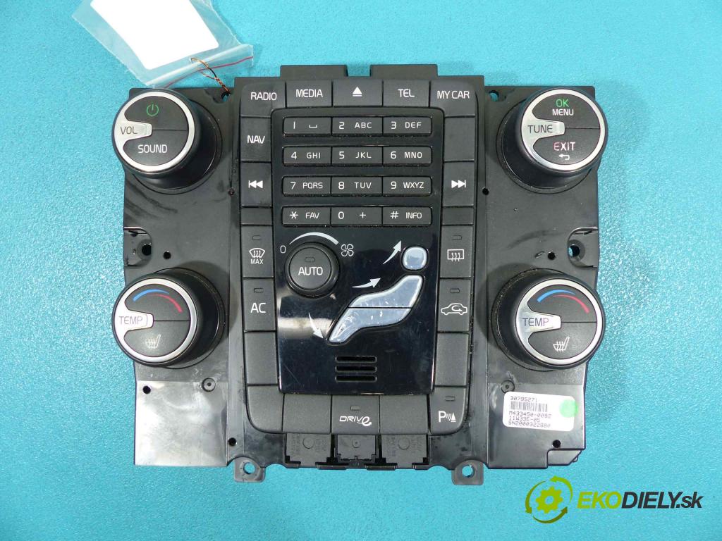 Volvo S60 II 10-18 2.0 D3 163 HP manual 120 kW 2000 cm3  - Panel kúrenia M433450-0092