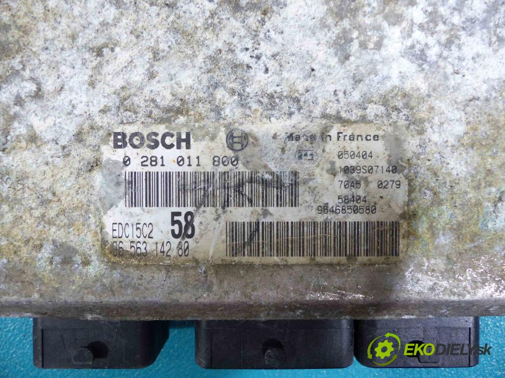 Fiat Ulysse II 2002-2010 2.0 JTD 109 hp manual 80 kW 1997 cm3  jednotka řídící 0281011800