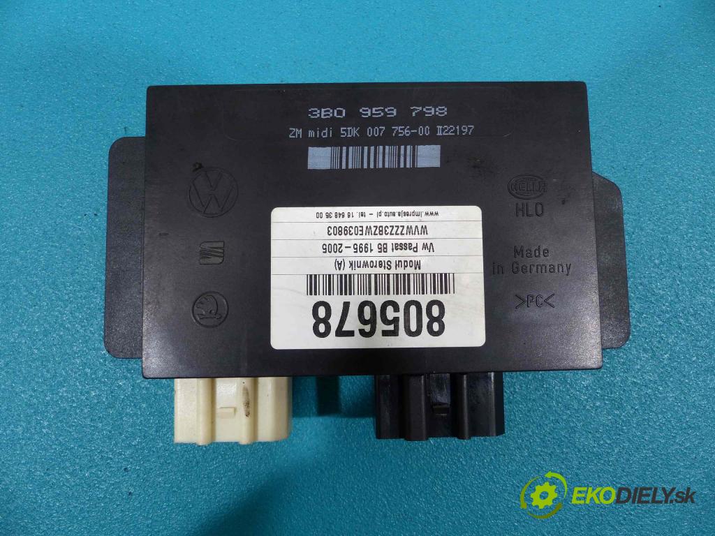 Vw Passat B5 1995-2005 1.9 TDI 110 HP manual 81 kW 1896 cm3  Modul Riadiaca jednotka 3B0959798 (Ostatné)