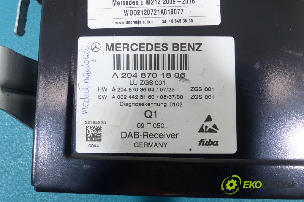 Mercedes E W212 2009-2016 5.5 V8 automatic 285 kW 5461 cm3  Modul Riadiaca jednotka A2048701896 (Ostatné)
