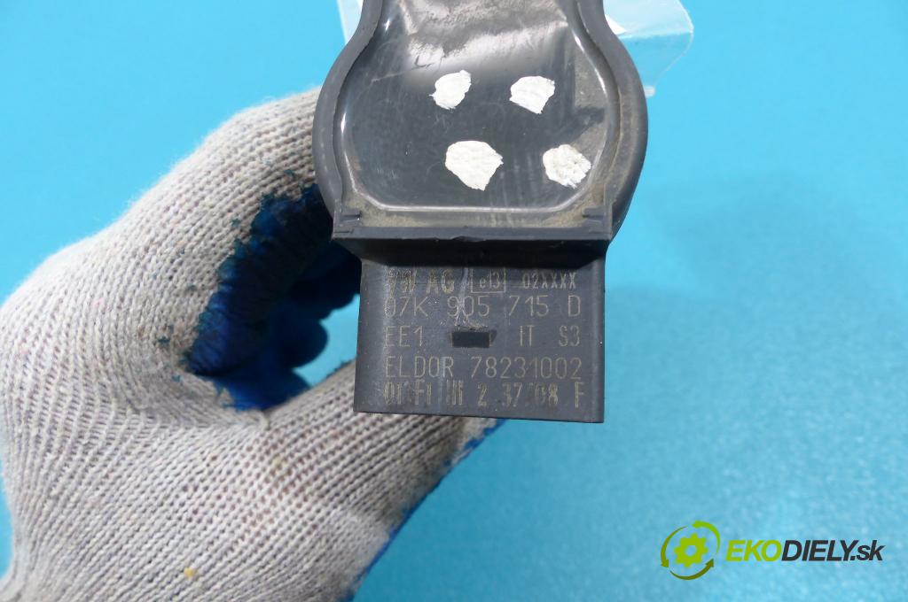 Seat Leon II 2005-2012 1.8 TSI 160 HP manual 118 kW 1798 cm3  Cievka zapaľovacia 07K905715D (Zapaľovacie cievky, moduly)