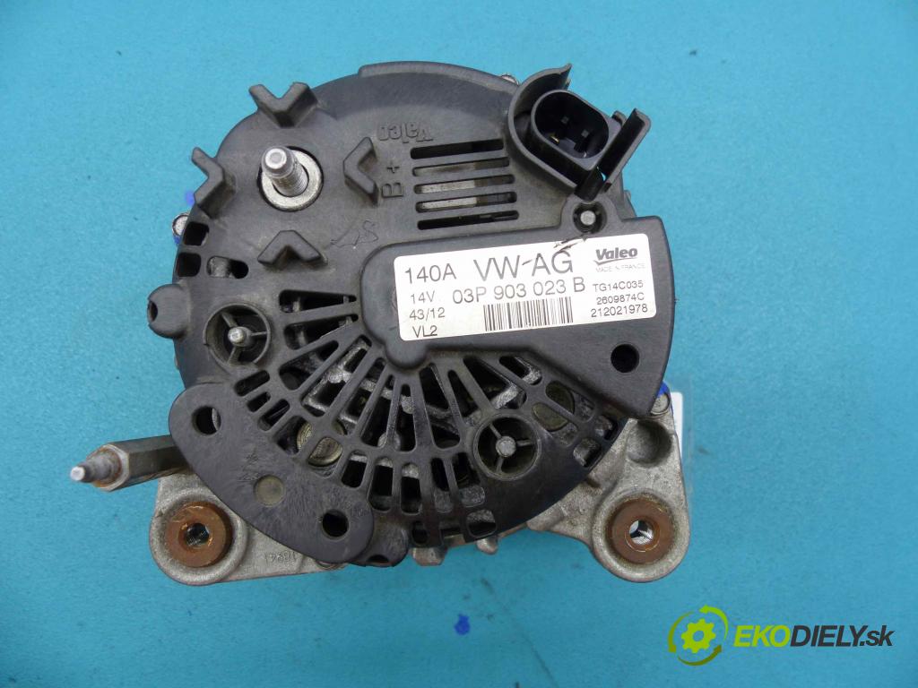 Skoda Fabia II 2007-2014 1.2 TDI 75 hp manual 55 kW 1199 cm3  Alternátor 03P903023B (Alternátory)