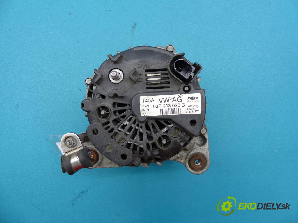 Skoda Fabia II 2007-2014 1.2 TDI 75 hp manual 55 kW 1199 cm3  Alternátor 03P903023B (Alternátory)