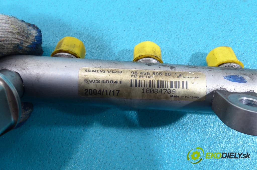 Peugeot 407 2.0 HDI 136 HP manual 100 kW 1998 cm3  Lišta vstrekovacia 9645689580 (Vstrekovacie lišty)