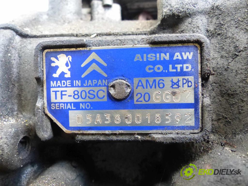 Peugeot 607 2.7 HDI 204 hp automatic 150 kW 2720 cm3  převodovka - automat 20GG07