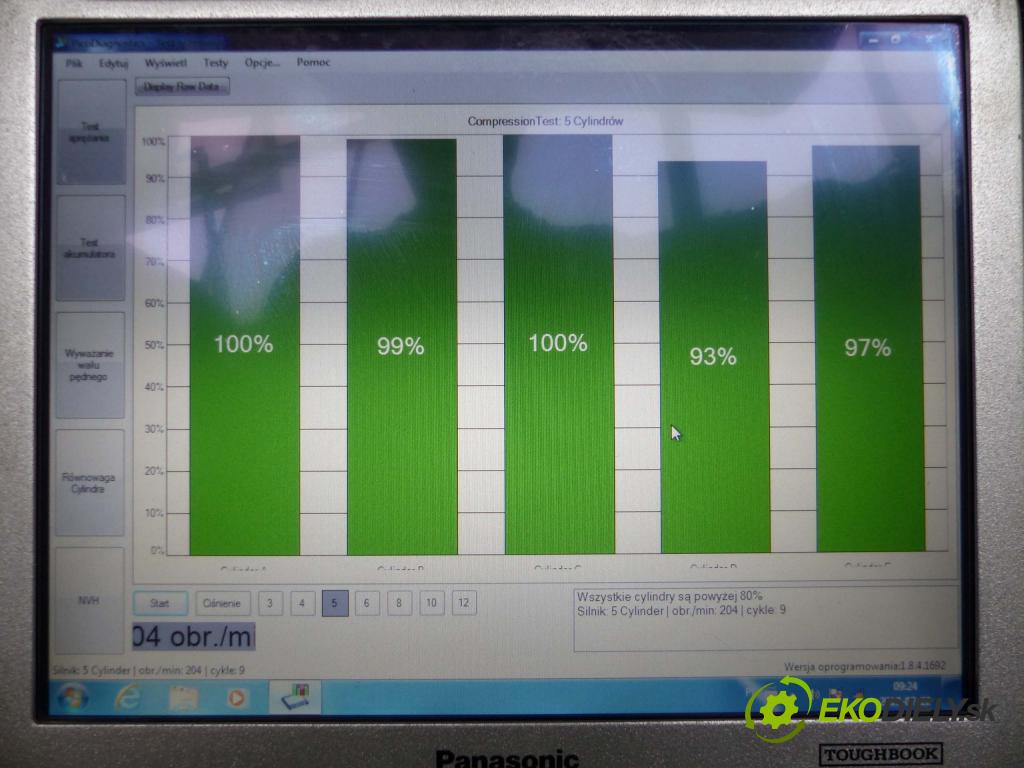 Volvo S40 II 2004-2012 2.0 D3 150 hp manual 110 kW 1984 cm3  motor DIESLA D5204T5