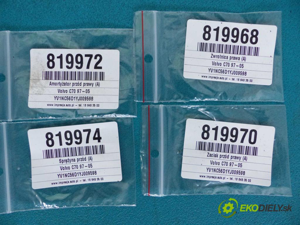 Volvo C70 97-05 2.4 TB 193 hp automatic 142 kW 2435 cm3  tlumič přední část pravý