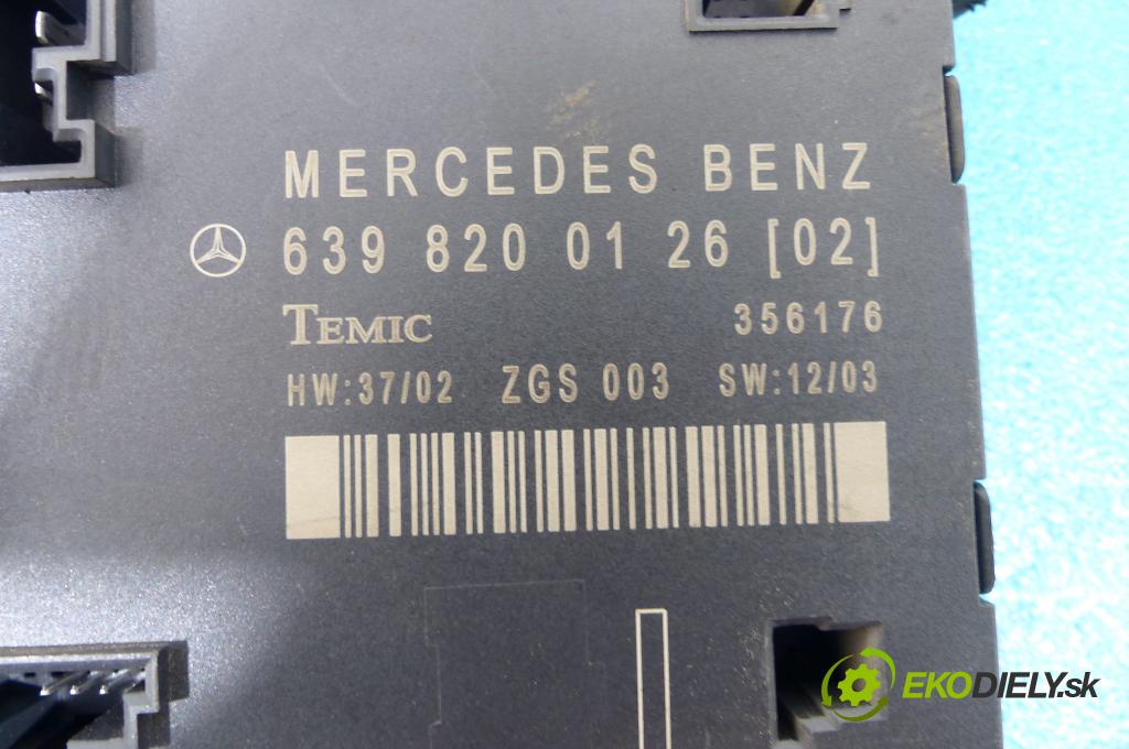 Mercedes Vito W639 2003-2014 2,2.0 CDI 150 HP manual 110 kW 2148 cm3  Modul Riadiaca jednotka 6398200126 (Ostatné)