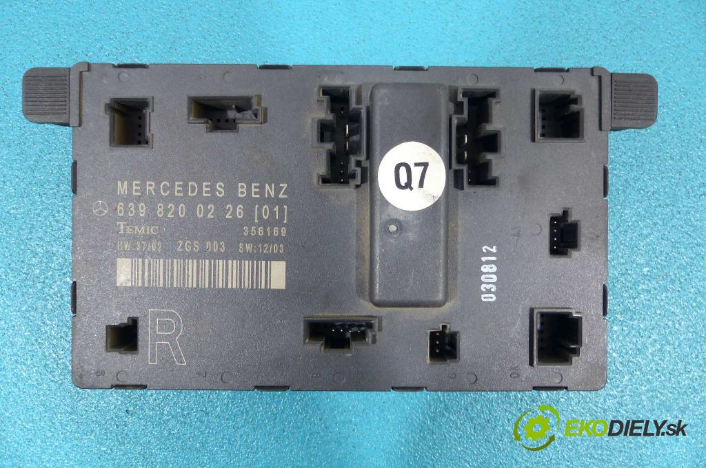 Mercedes Vito W639 2003-2014 2,2.0 CDI 150 HP manual 110 kW 2148 cm3  Modul Riadiaca jednotka 6398200226 (Ostatné)