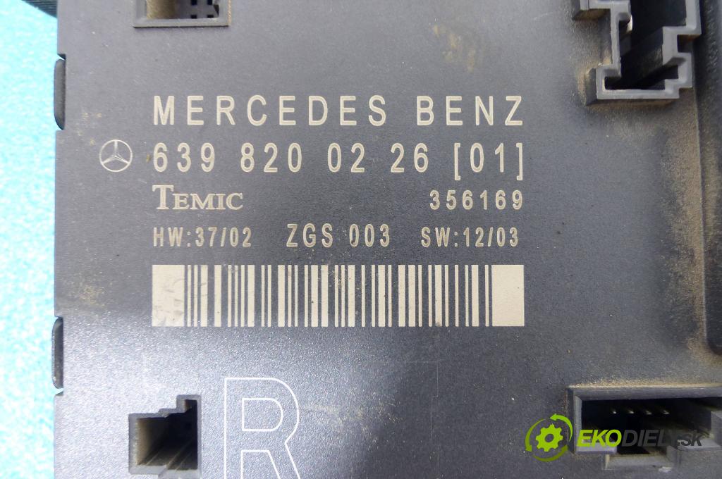 Mercedes Vito W639 2003-2014 2,2.0 CDI 150 HP manual 110 kW 2148 cm3  Modul Riadiaca jednotka 6398200226 (Ostatné)