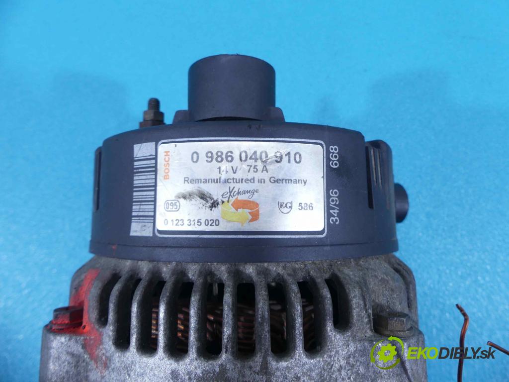 Honda Civic VI 1995-2001 1.4 16V 90 HP manual 66 kW 1396 cm3  Alternátor 0123315020 (Alternátory)