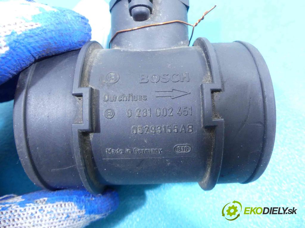 Chrysler Voyager IV 2.5 CRD 143 hp manual 105 kW 2499 cm3  váha vzduchu 0281002451 (Váhy vzduchu)