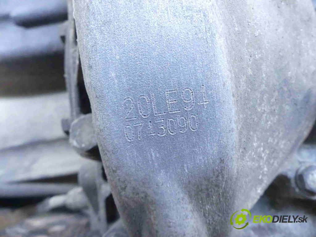 Citroen C5 2001-2008 2.0 HDI 109 HP manual 80 kW 2000 cm3  Prevodovka - manuálne 20LE94
