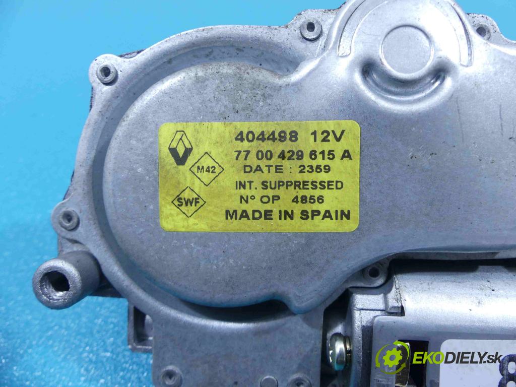 Renault Clio II 1998-2012 1.9D 64 hp manual 47 kW 1870 cm3  motor stěrače zadní část 7700429615A