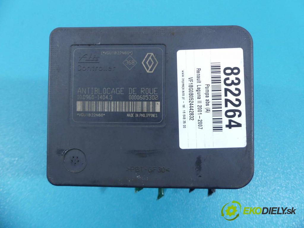Renault Laguna II 2001-2007 1.8 16V - 121 HP manual 89 kW 1783 cm3  Pumpa ABS 8200007442B (Pumpy ABS)