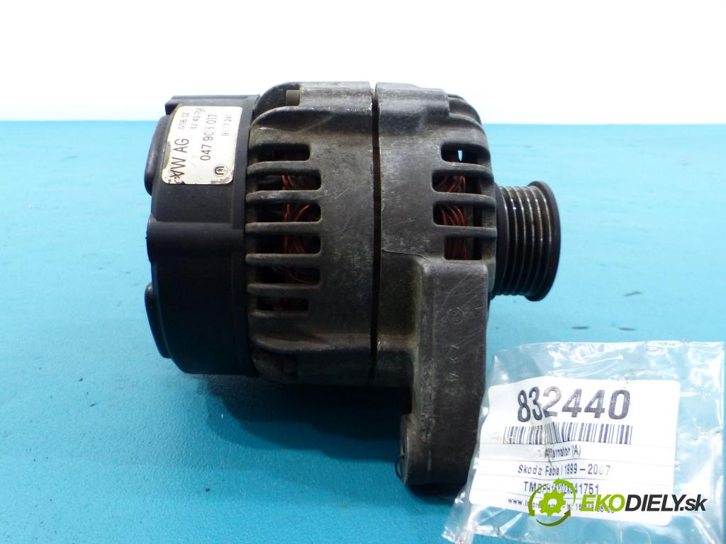 Skoda Fabia I 1999-2007 1.4 MPI 60 HP manual 44 kW 1397 cm3 Alternátor 047903017 (Alternátory)