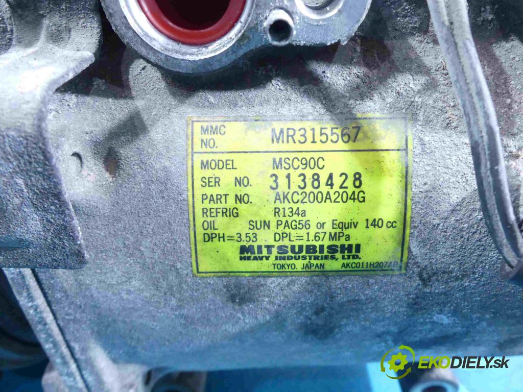 Mitsubishi Galant 1993-2003 2.0 16V 136hp manual 100 kW 1997 cm3  pumpa klimatizace MR315567