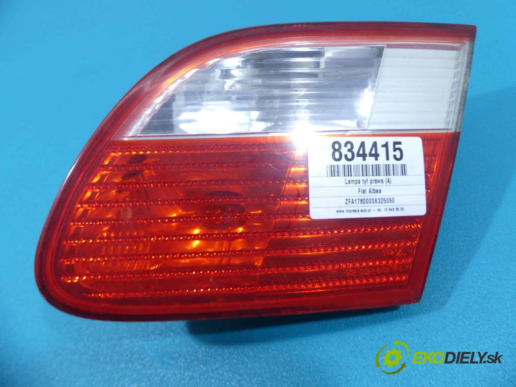 Fiat Albea 1.2 16V - 80 hp manual 59 kW 1242 cm3  světlo zadní část pravá