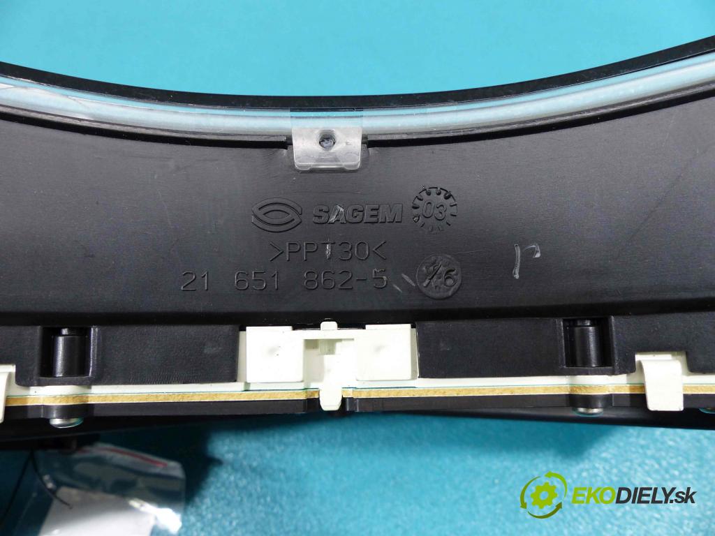 Peugeot 307 2.0 HDI 107 HP manual 79 kW 1997 cm3  prístrojovka 9651299680C (Přístrojové desky, displeje)