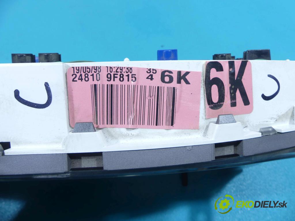Nissan Primera P11 1996-2002 1.6 16V - 99 HP manual 73 kW 1597 cm3  Prístrojovka 248109F815 (Prístrojové dosky, displeje)
