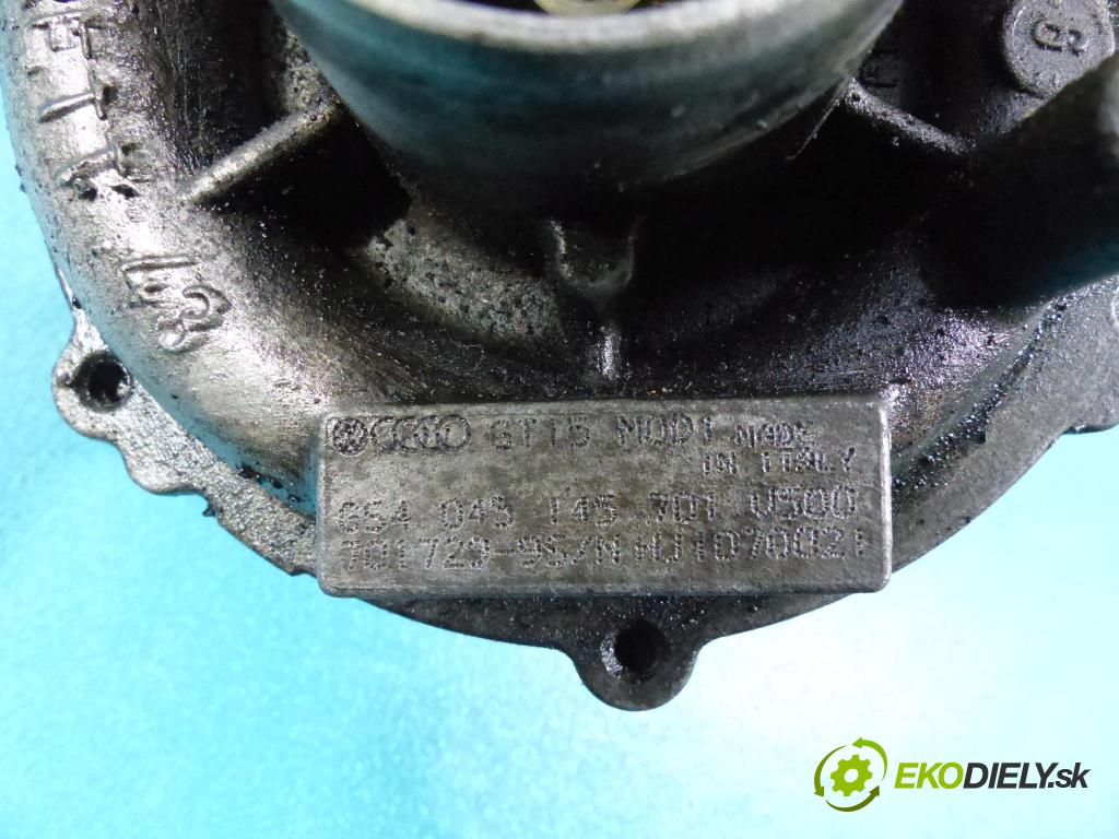 Vw Polo IV 9N 2001-2009 1.4 TDI 75 HP manual 55 kW 1422 cm3  Turbodúchadlo,turbo 045145701 (Turbodúchadlá (kompletné))