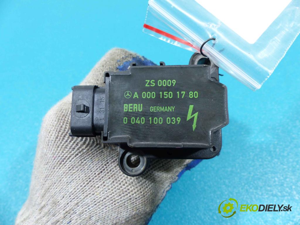 Mercedes C W203 2000-2007 2.0 kompressor 163 HP manual 120 kW 1998 cm3  Cievka zapaľovacia A0001501780 (Zapaľovacie cievky, moduly)