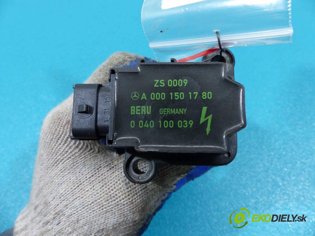 Mercedes C W203 2000-2007 2.0 kompressor 163 HP manual 120 kW 1998 cm3  Cievka zapaľovacia A0001501780 (Zapaľovacie cievky, moduly)