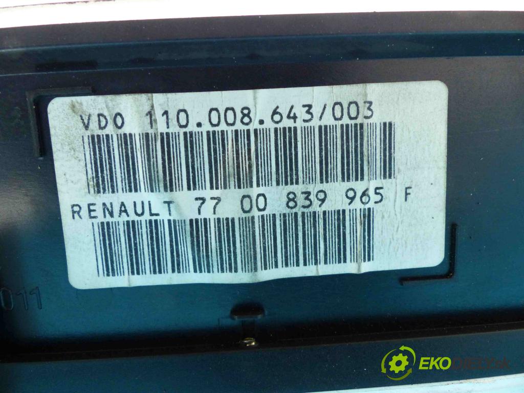 Renault Safrane II 2.2 TD 113 HP manual 83 kW 2188 cm3  Prístrojovka 7700839965F (Prístrojové dosky, displeje)