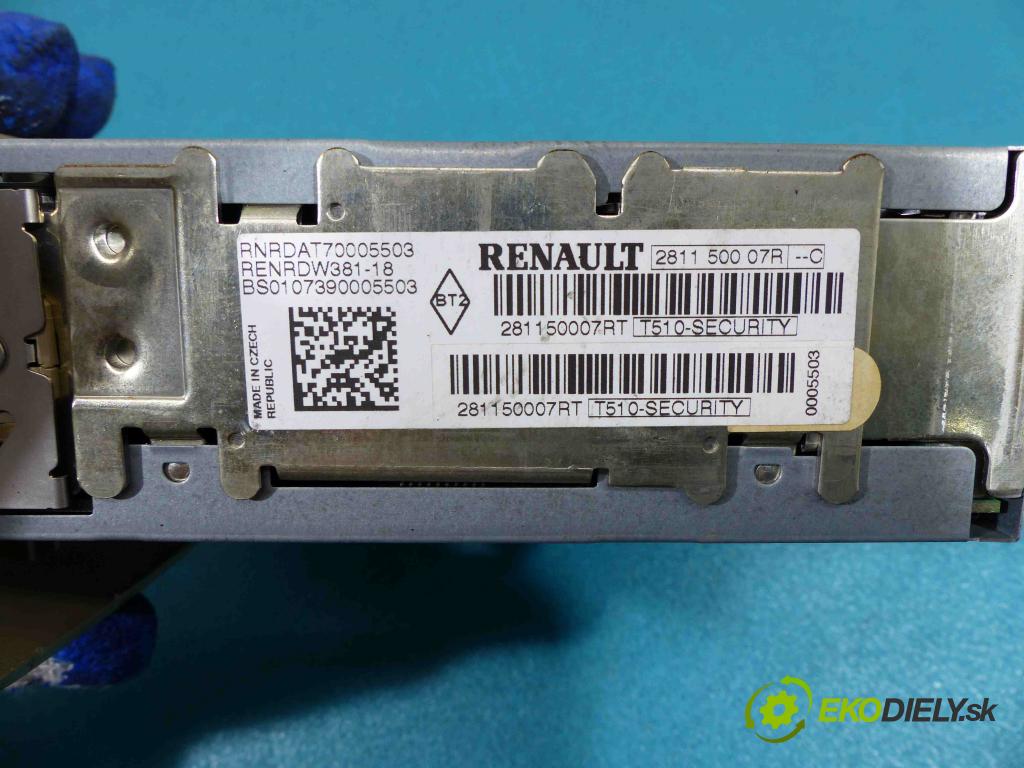 Renault Laguna III 2007-2015 1.5 DCI 110 HP manual 81 kW 1461 cm3  RADIO 281150007R-C (Audio zariadenia)